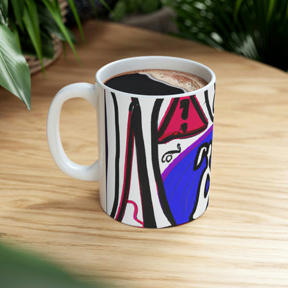 "Alone in the Park: Pondering Life's Challenges" - Taza de cerámica The Alien 11 oz