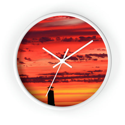 "Lonely Lighthouse on Fire" - The Alien Wall Clock