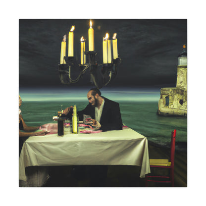 "A Beacon of Romance: An Intimate Candlelit Dinner in a Forgotten Lighthouse" - The Alien Canva