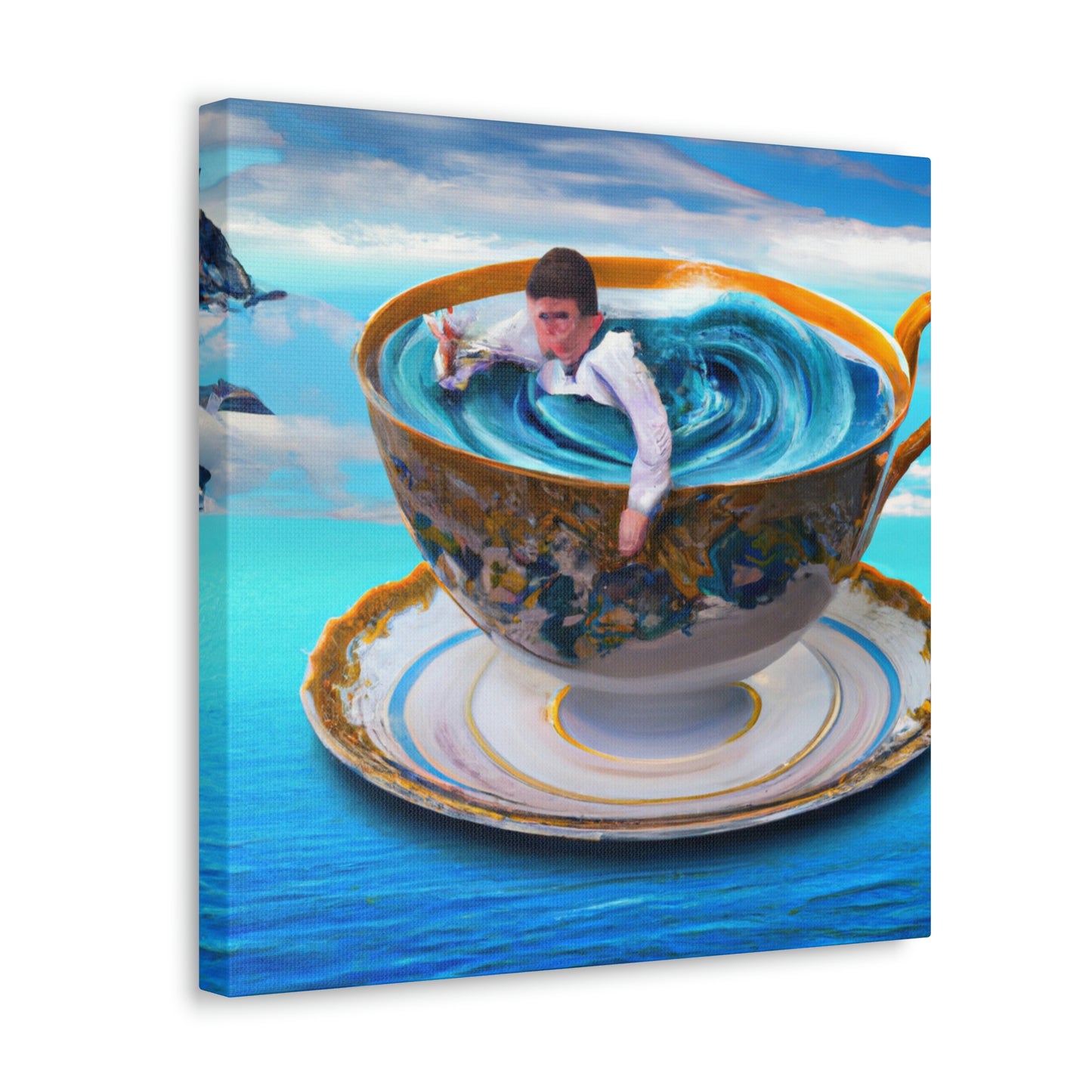 "Adrift in a China Cup: The Story of a Lost Child's Oceanic Adventure" - The Alien Canva