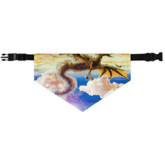 "A Heavenly Blaze with a Mystic Dragon" - The Alien Pet Bandana Collar