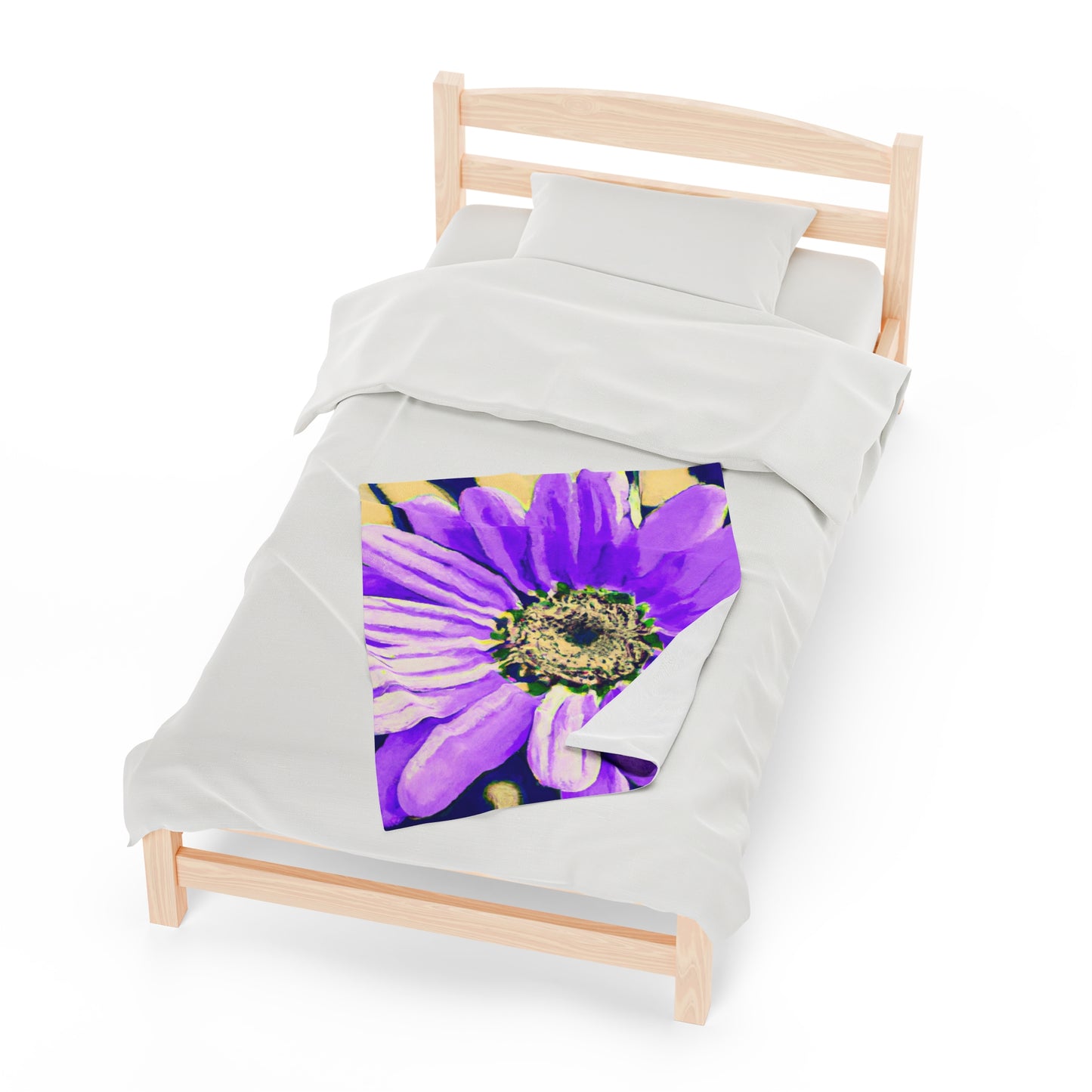 Purple Petals Popping: Create an Eye-Catching Daisy-Rose Fusion - The Alien Velveteen Plush Blanket