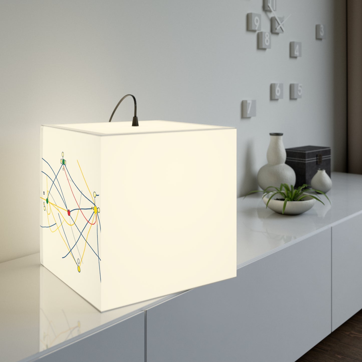 "Exploring the Dynamic Topology: Artful Visualization of a Network Structure." - The Alien Light Cube Lamp