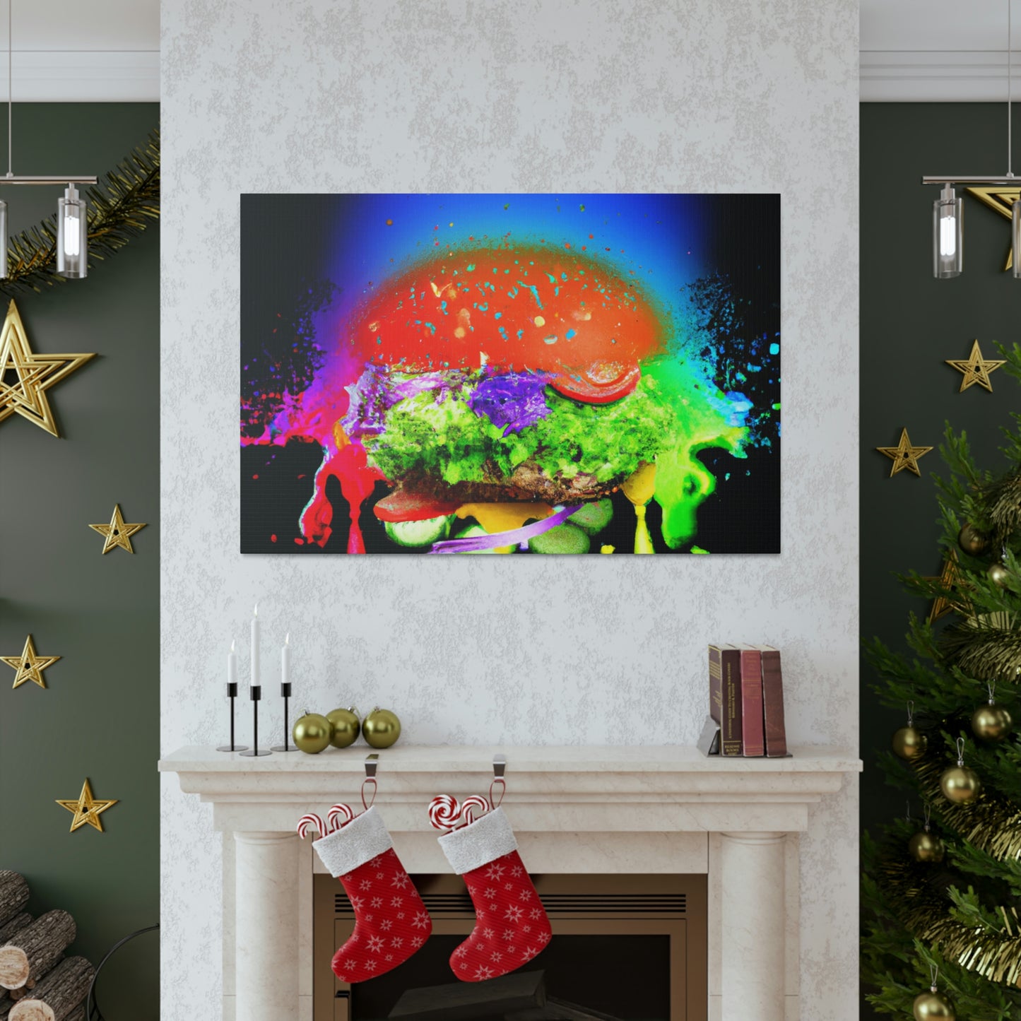 "Burger Rainbow" - Die Alien-Canva