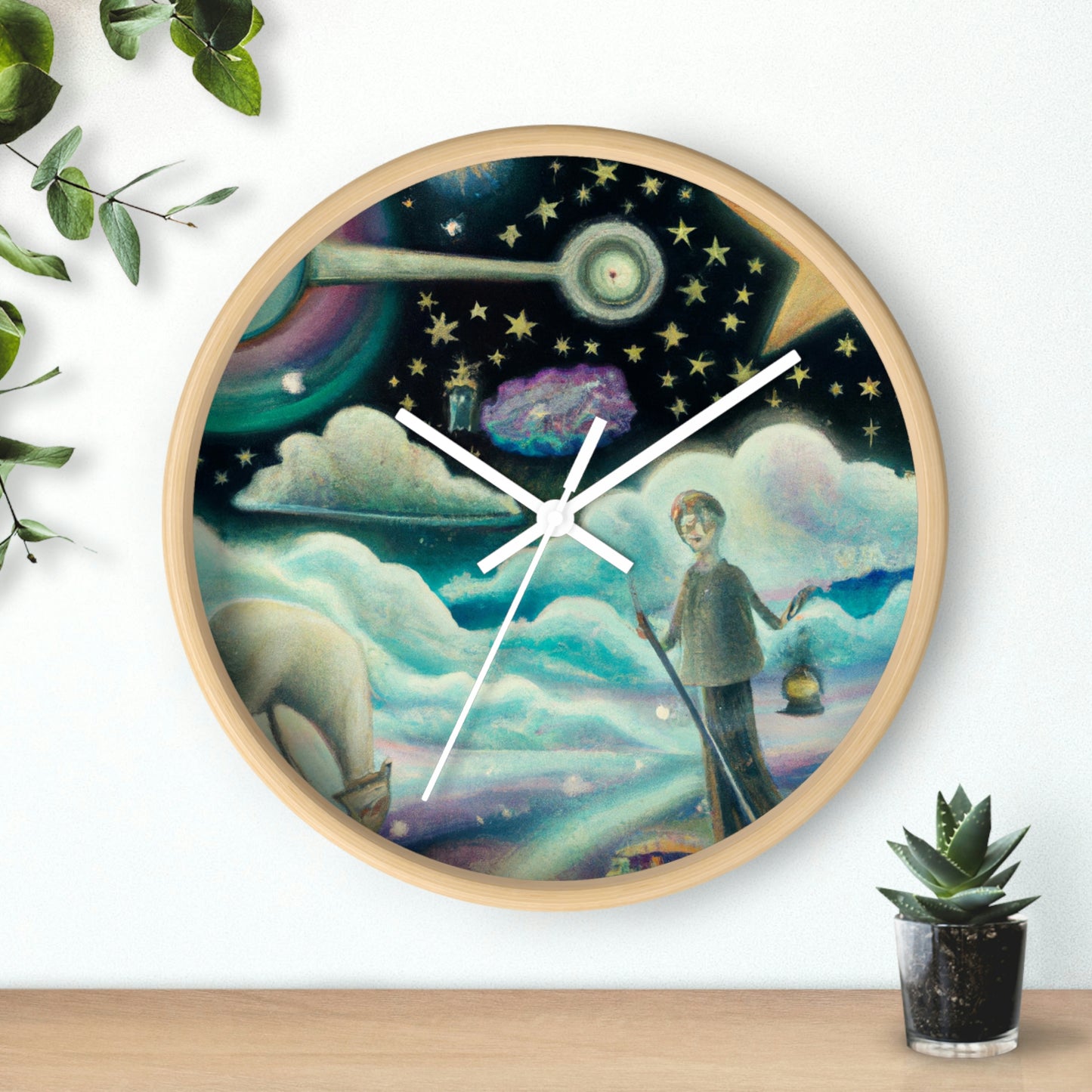 "Un mar de diamantes en la noche" - El reloj de pared alienígena