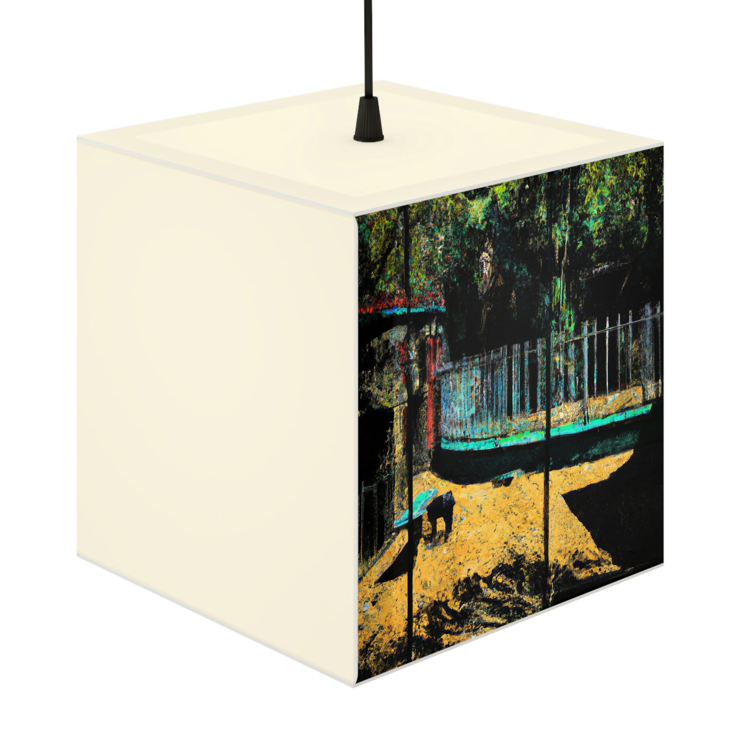 "Lost in the Shadows of Oblivion: A Journey Through the Abandoned Zoo" - The Alien Light Cube Lamp