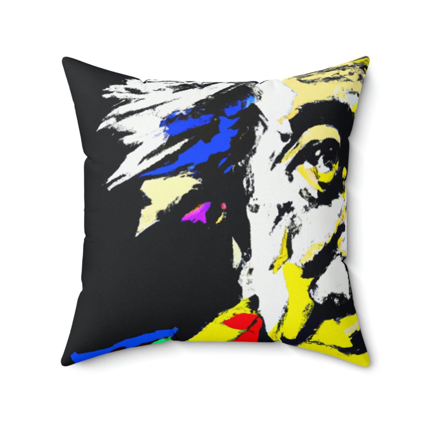 "Albert Einstein: A Pop Art Portrait" - The Alien Square Pillow