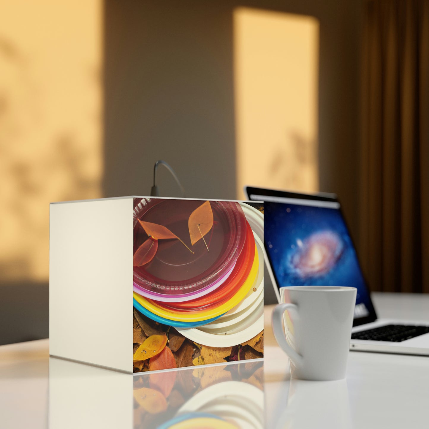 "Autumn Splendor Plates" - Die Alien Light Cube Lampe