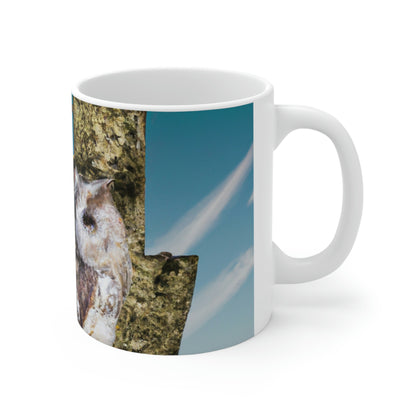 "A Sentinal Among Ruins: An Unstirred Owl's Perch" - The Alien Ceramic Mug 11 oz