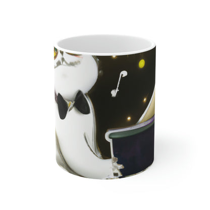 "The Magical Musician: A Cat's Tale" - Der Alien-Keramikbecher 11 oz