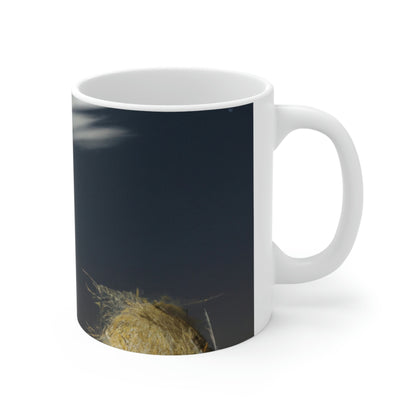 "Midnight in the Desert Tumbleweed" - The Alien Ceramic Mug 11 oz