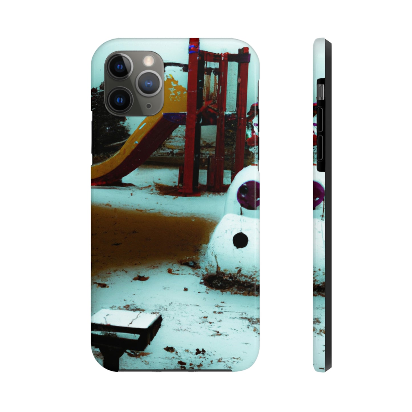 "Melancholy Snowman in a Silent Playground" - The Alien Tough Phone Cases