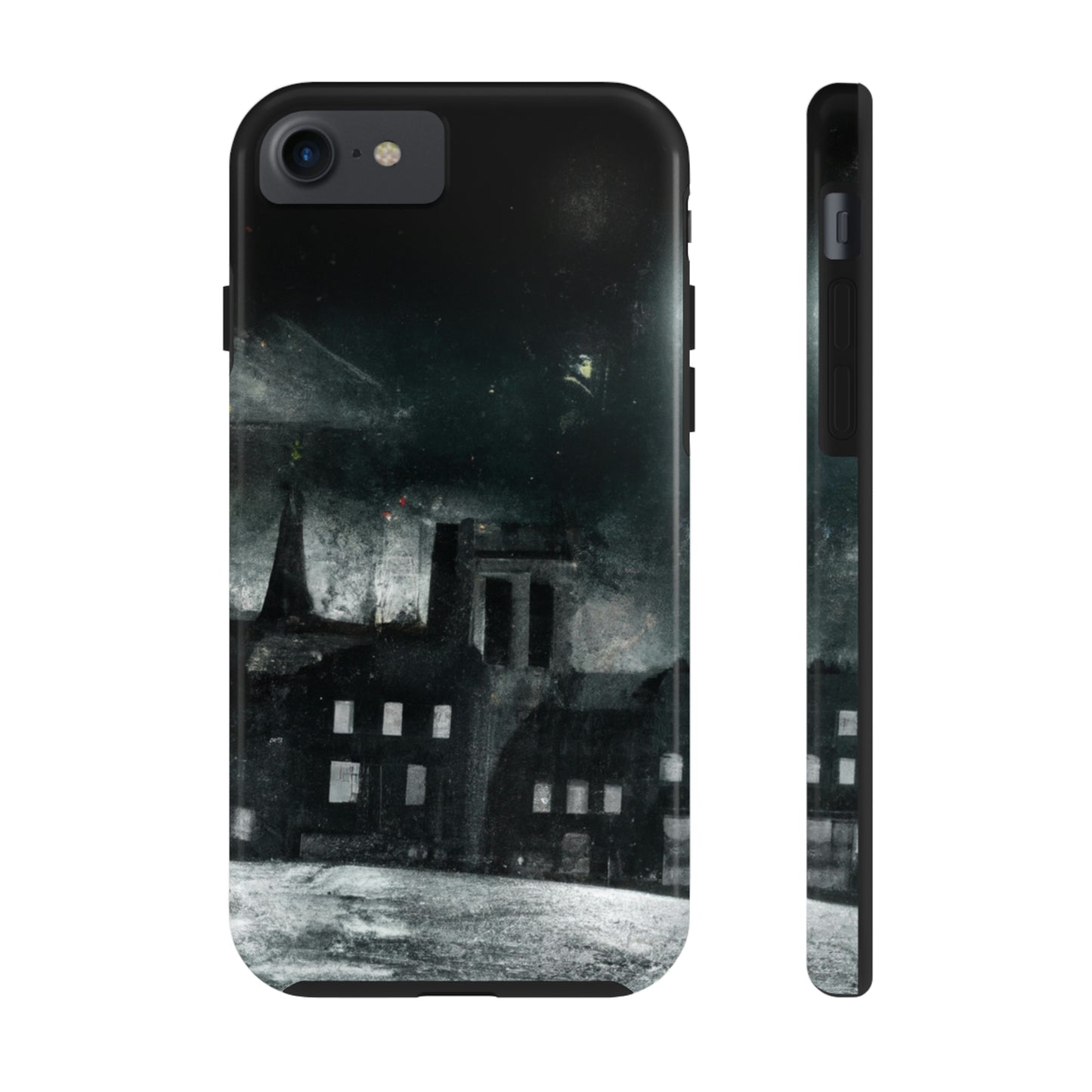 "Nocturno luminoso: una ciudad iluminada por la luz de la luna" - The Alien Tough Phone Cases