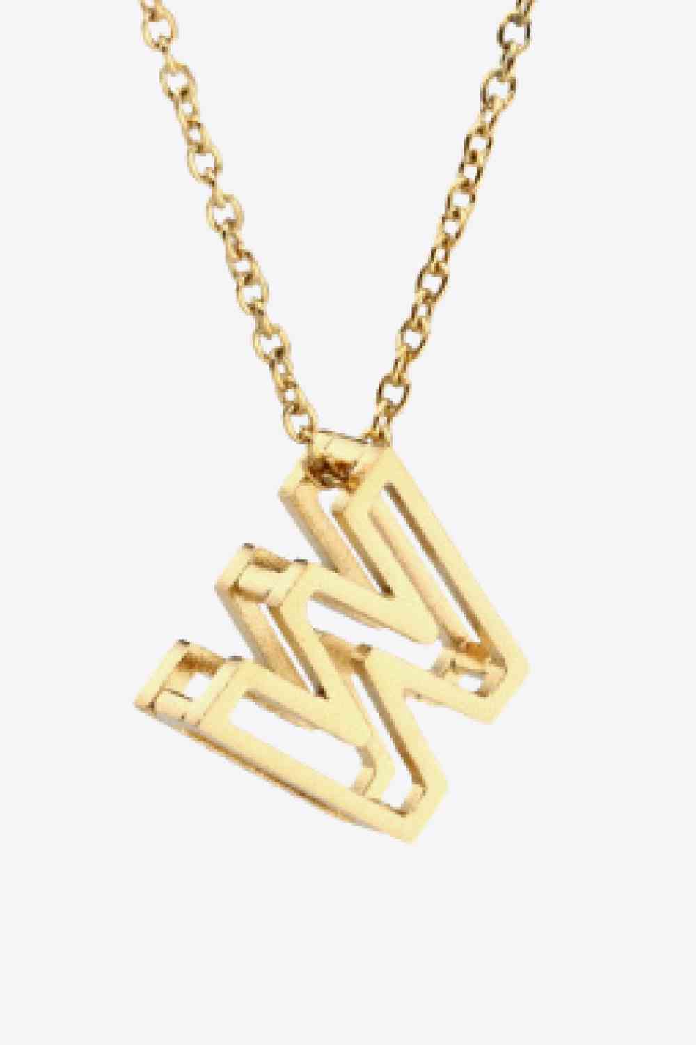 Halskette mit Buchstaben-Anhänger „U bis Z“.