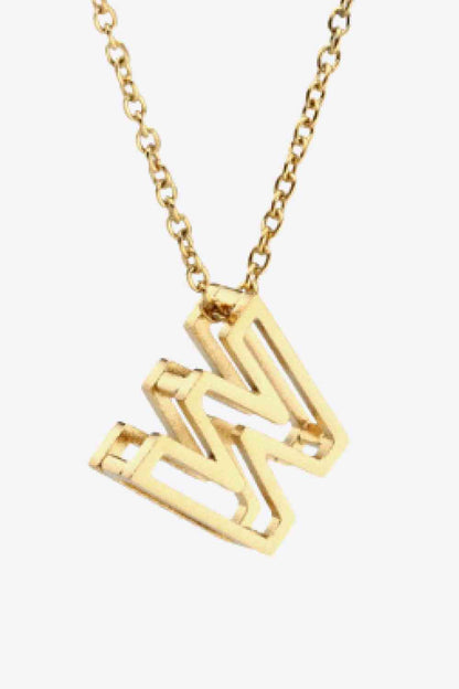 U to Z Letter Pendant Nekclace