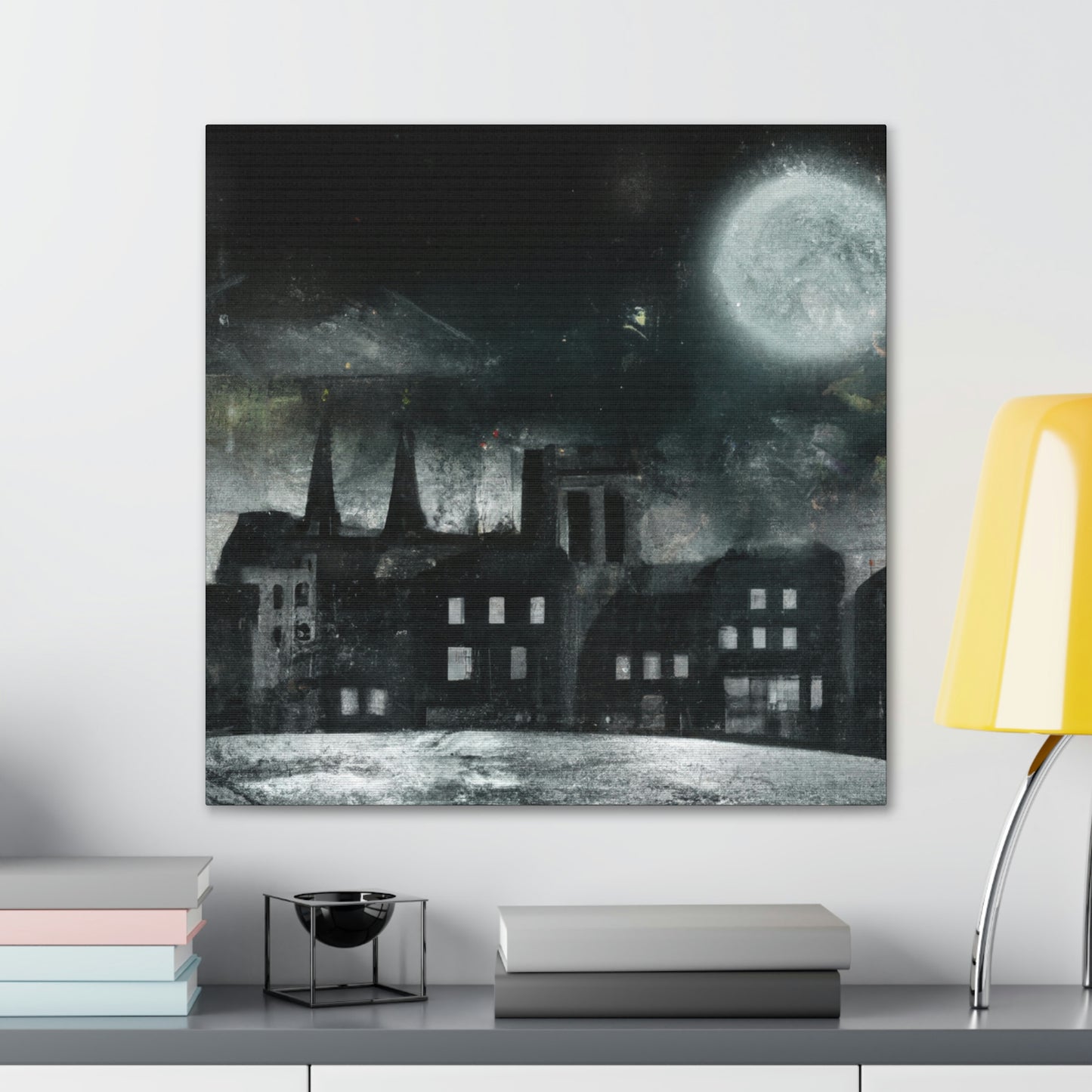 "Luminous Nocturne: A City Lit By Moonlight" - The Alien Canva