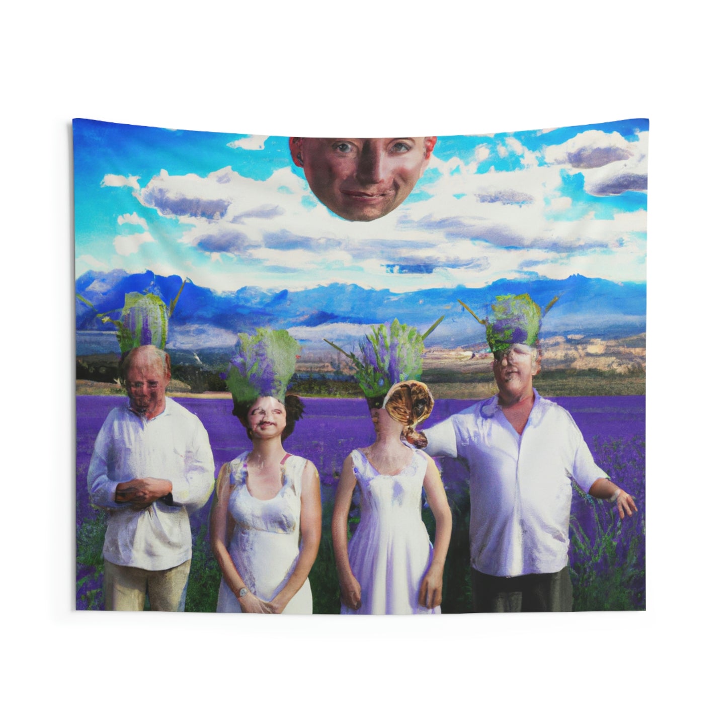 "Reunión familiar de lavanda: una celebración floreciente" - The Alien Wall Tapestries