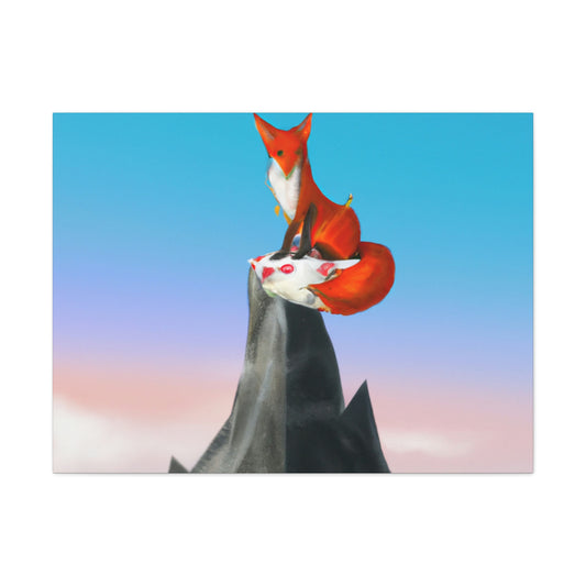 Der Fuchs, der auf dem Berg gipfelt - The Alien Canva