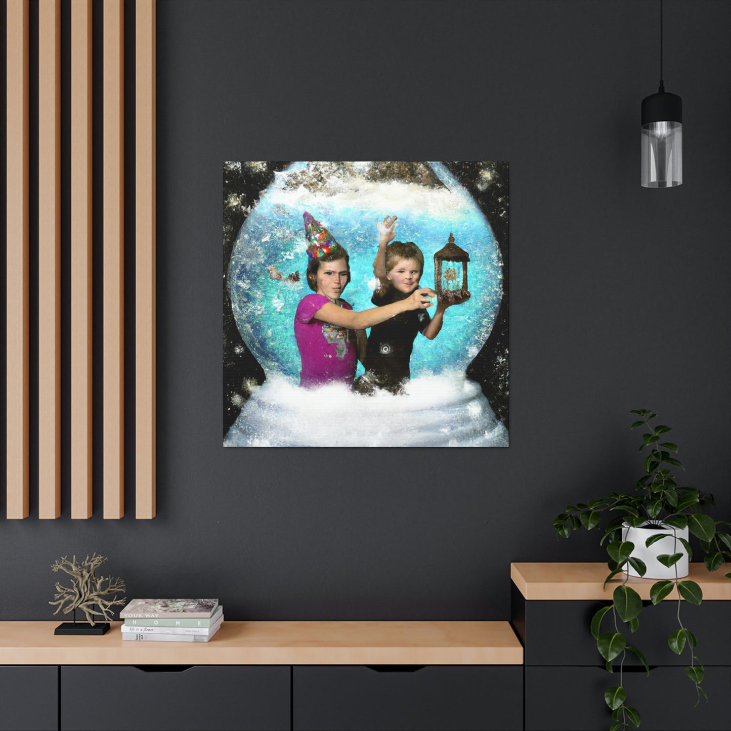 Snow Globe Adventures: Eine magische Reise durch ein Winterwunderland - The Alien Canva