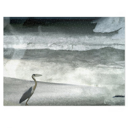 "A Sea of Turmoil: A Heron's Restlessness". - The Alien Jigsaw Puzzle