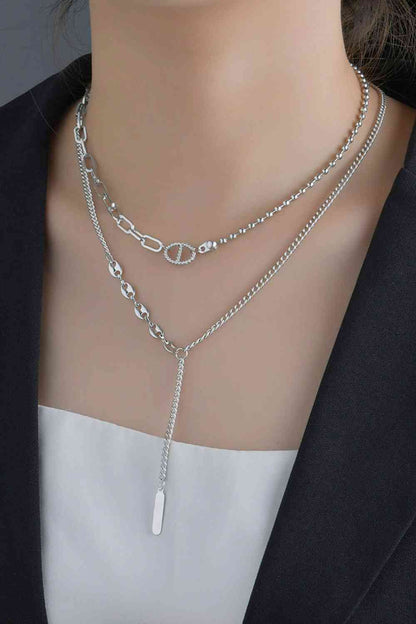 Conjunto de collar de dos piezas de acero inoxidable