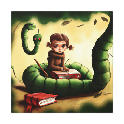 The Bookworm's Courage - The Alien Canva