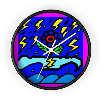 "A Bold Bloom Amidst the Storm" - The Alien Wall Clock