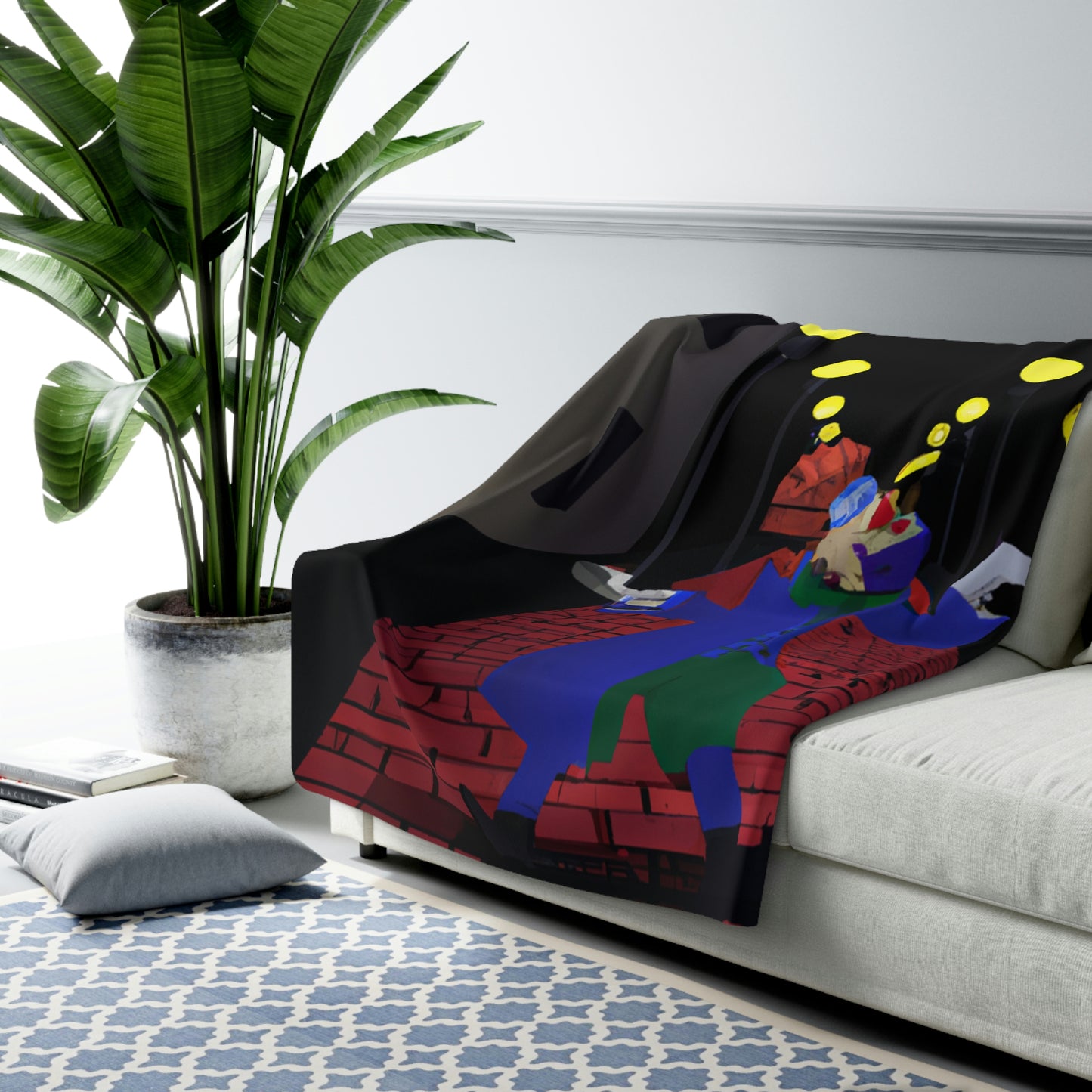 "Alley Star Juggler" - The Alien Sherpa Fleece Blanket