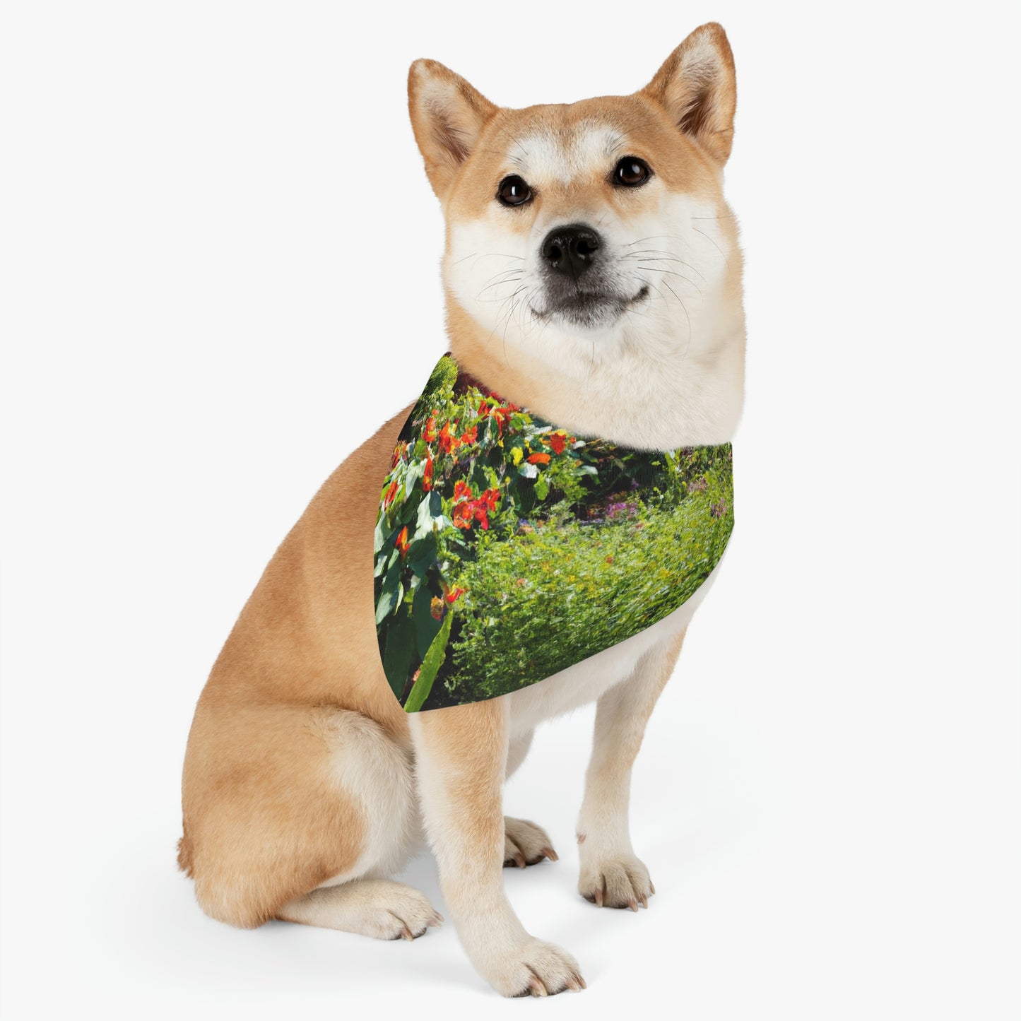 "Garden of Colorful Radiance" - The Alien Pet Bandana Collar