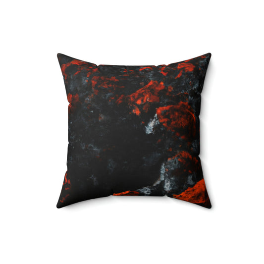 "Inferno der Blüten" - Das Alien Square Pillow