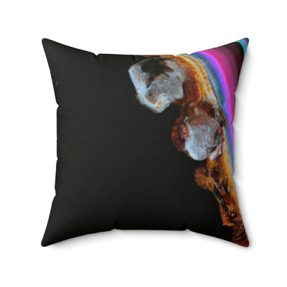 "The Enchanting Crystal Necklace" - The Alien Square Pillow