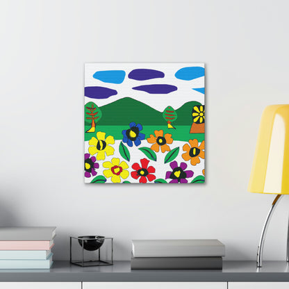 "Blooming Landscape: A Local Mural of Art and Nature" - Canvas