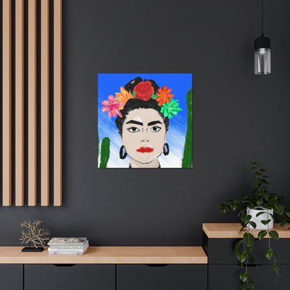 „Feurige Frida: Eine mexikanische Ikone mit farbenfroher Kultur malen“ – The Alien Canva