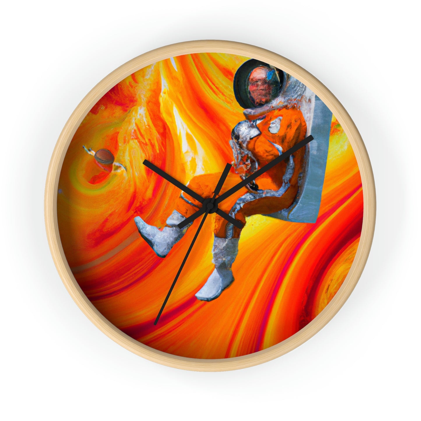 "Journeying in the Burning Orange Galaxy" - The Alien Wall Clock