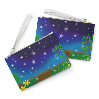 "A Celestial Garden of Color" - Die Alien Clutch Bag