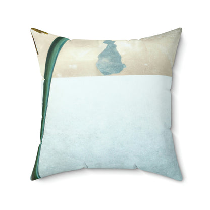 "Fighting the Frost: A Flower's Story" - The Alien Square Pillow