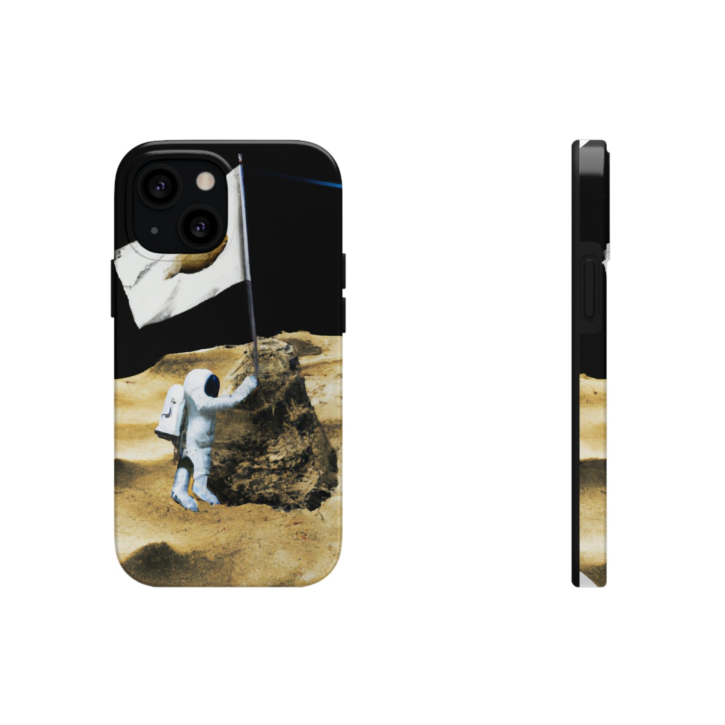 "Claiming Space: Das Pflanzen der Asteroidenflagge des Astronauten" - Die Alien Tough Phone Cases