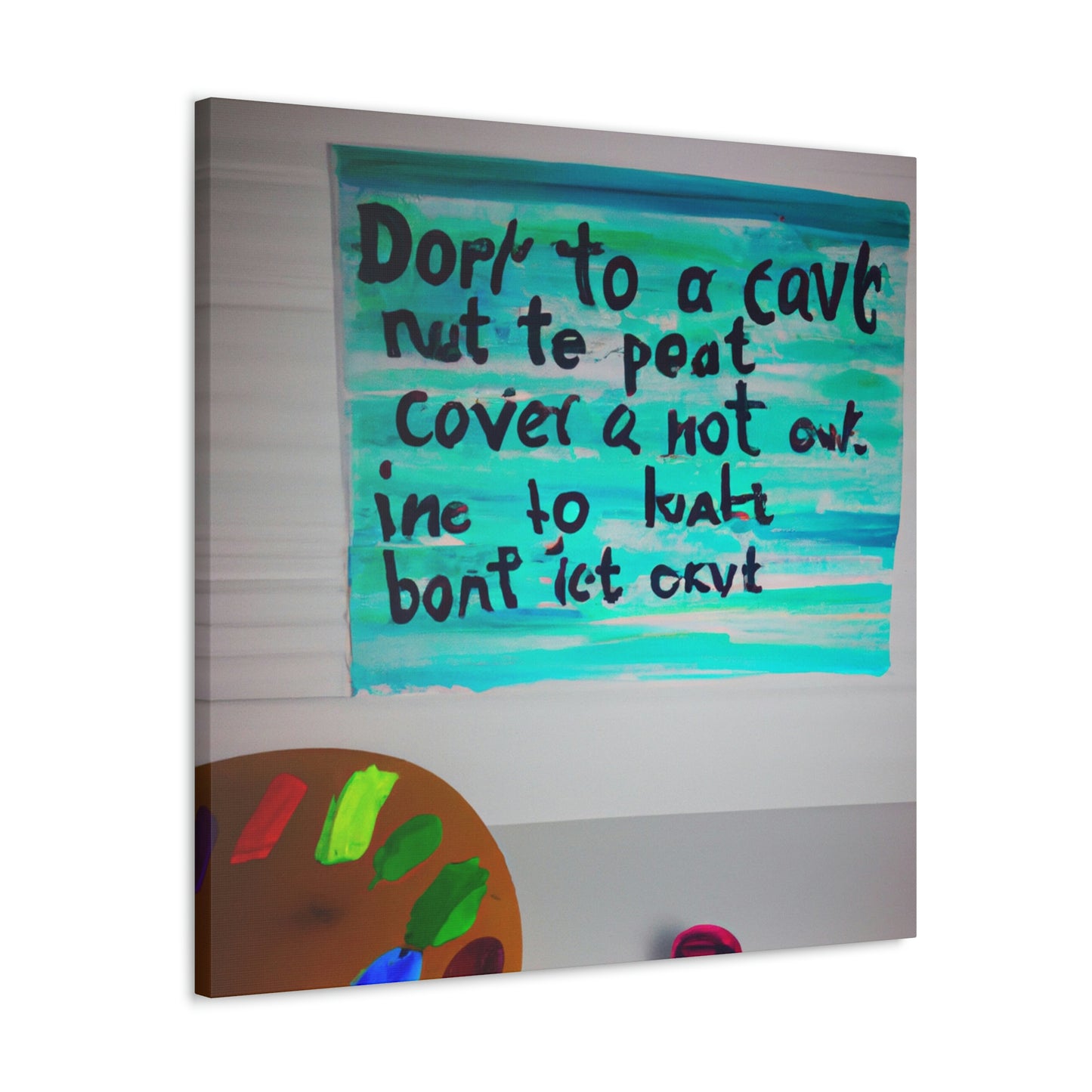 Paint the Words: An Artist's Quote Inspired Creation - Canvas