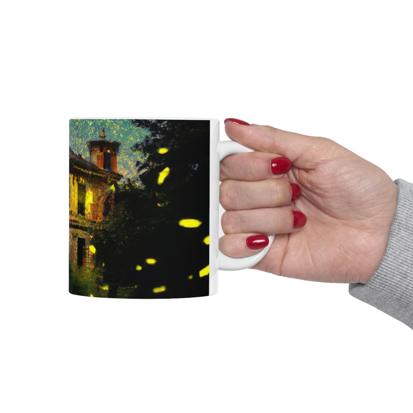 "A Shining Embrace of Fireflies" - The Alien Ceramic Mug 11 oz