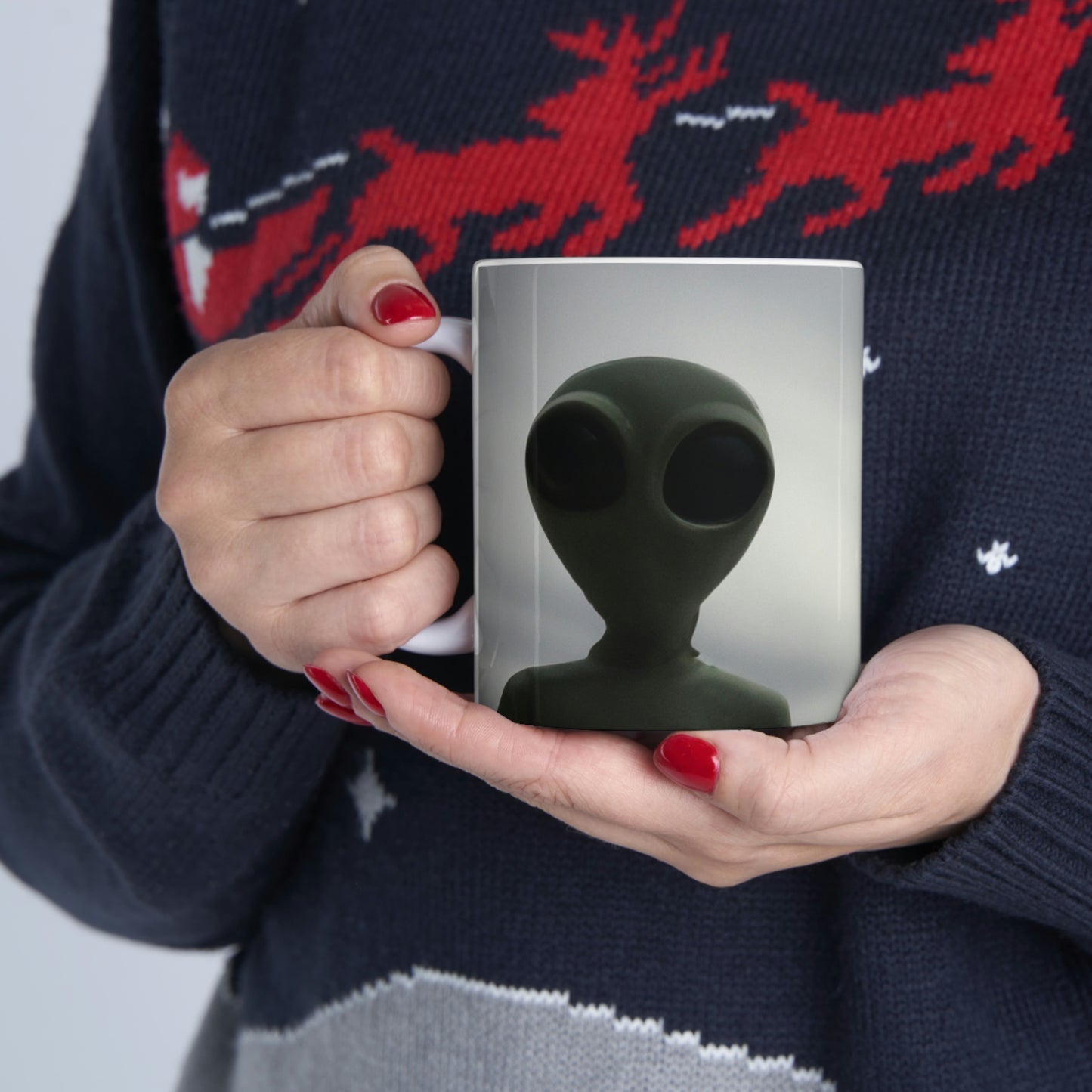 "Adrift in the Universe" - The Alien Ceramic Mug 11 oz