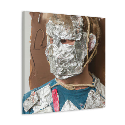 "Metallic Reflections: Unexpected Materials in Self-Portraiture" - Canvas