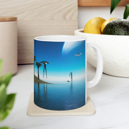 "Invasion of the Island ETs" - Taza de cerámica The Alien 11 oz