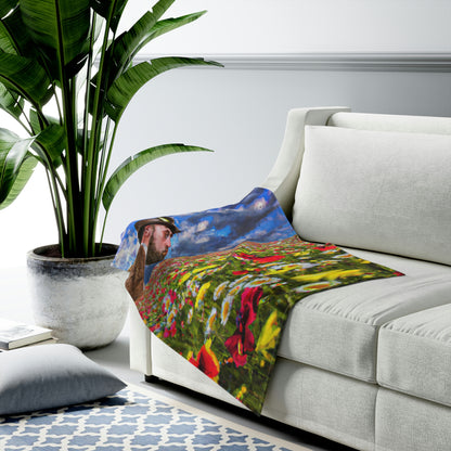 "A Blissful Tour of Floral Splendor" - The Alien Velveteen Plush Blanket