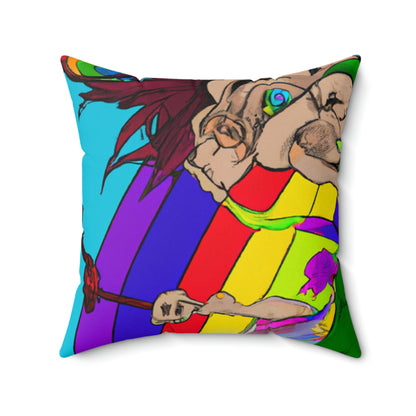 Rainbow Mischief Fairy - The Alien Square Pillow