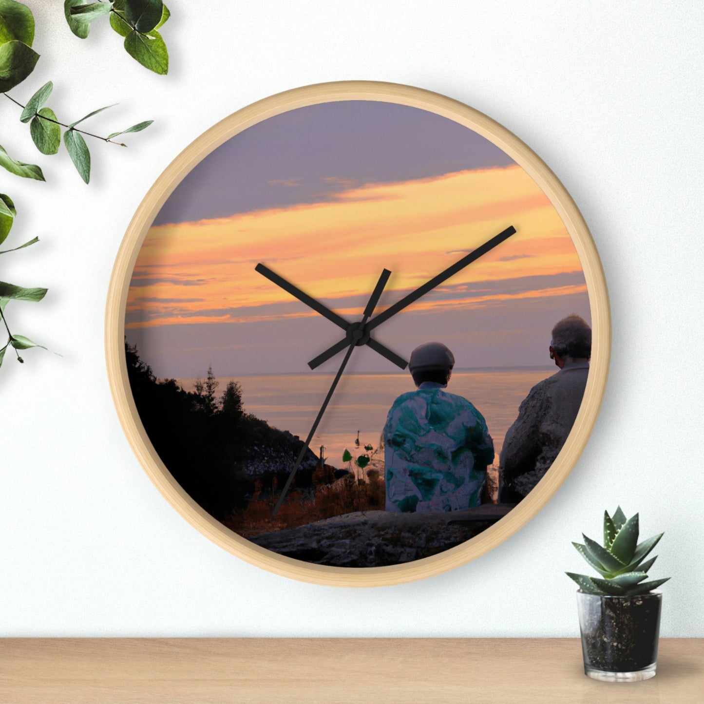 "Embracing the Evening" - The Alien Wall Clock