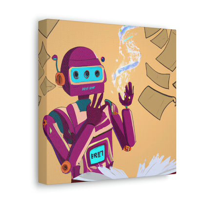 "Robot Librarian and the Magical Tome" - The Alien Canva