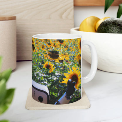 "Robot's Sunshine Joy" - The Alien Ceramic Mug 11 oz