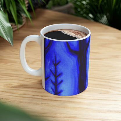 "A Journey Through the Moonlit Forest" - The Alien Ceramic Mug 11 oz