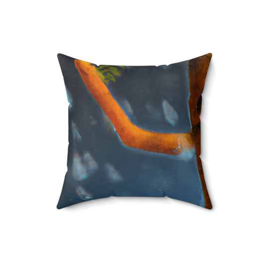 "Jubilant Jig in the Rain" - The Alien Square Pillow