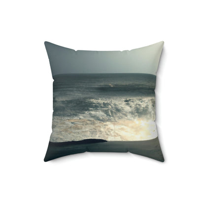 "The Solitary Woman and the Roaring Sea" - The Alien Square Pillow